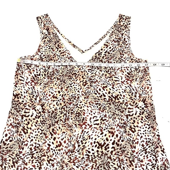 NWT Maurices Animal Print Sheer Stripe Neutral Tank Top Women's XS - Picture 6 of 8
